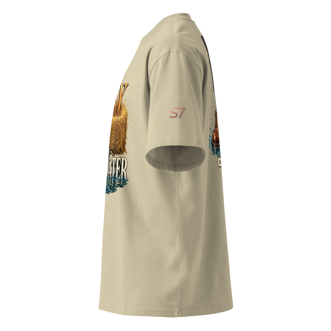 hay-or-high-water-graphic-t-shirt left side view beige