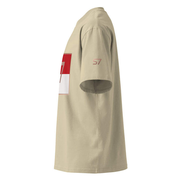 S7 Monaco Red &amp; White Oversized T-Shirt | STORE 7994