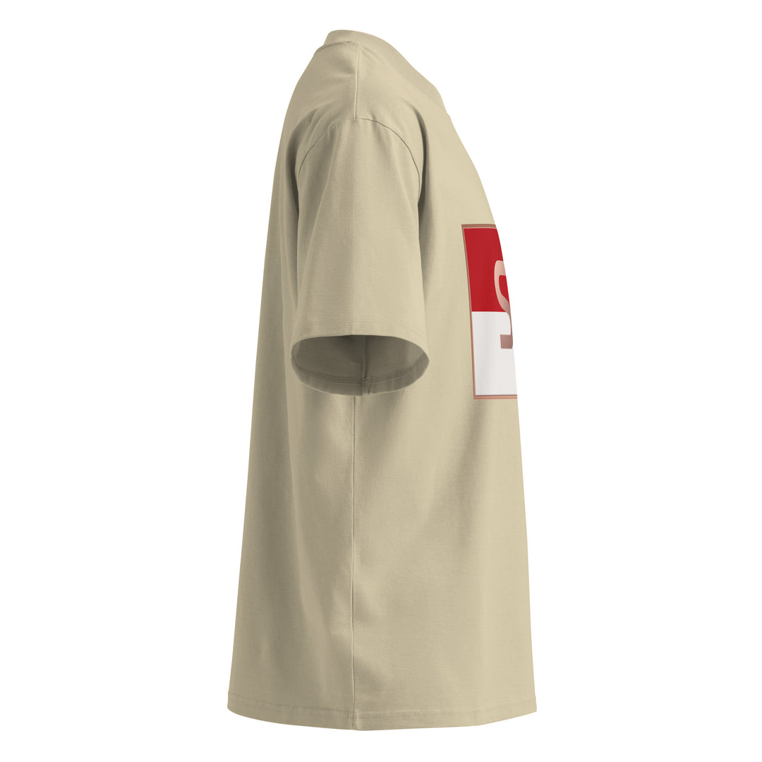 S7 Monaco Red &amp; White Oversized T-Shirt | STORE 7994