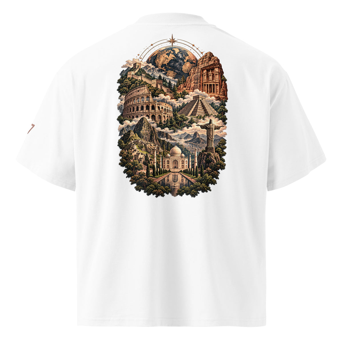 S7 “I Am From Earth” Seven Wonders Graphic T-Shirt back view