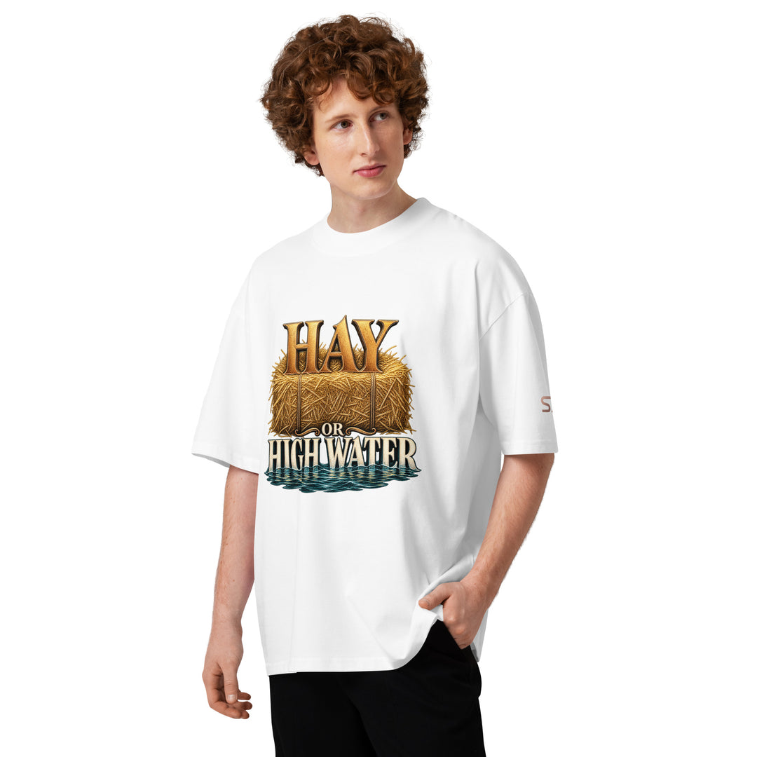 hay-or-high-water-graphic-t-shirt front side view white