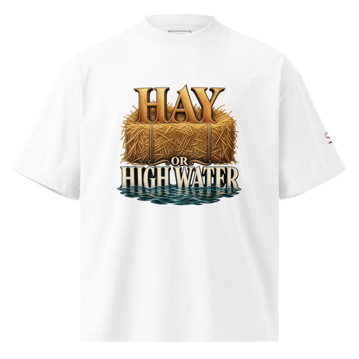 hay-or-high-water-graphic-t-shirt front side view white