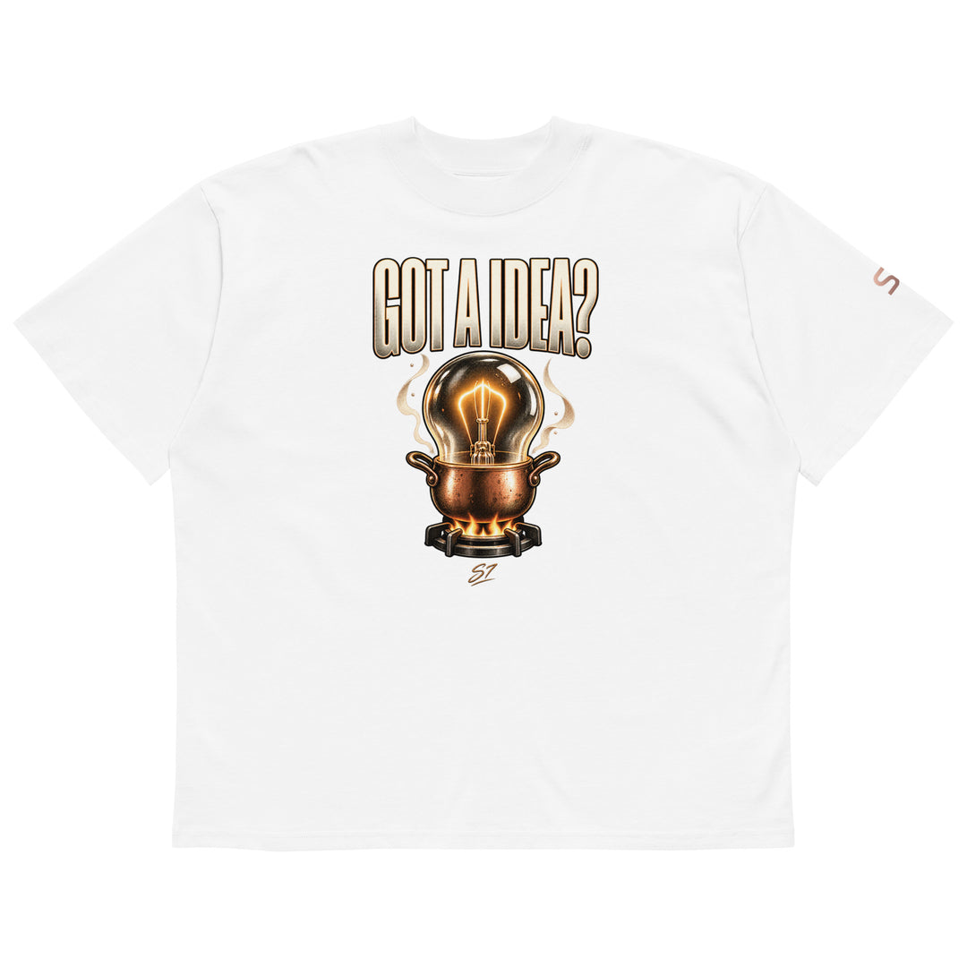 S7 "Got A Idea? Let It Cook" Graphic T-Shirt front view featuring a bulb above a copper pot.