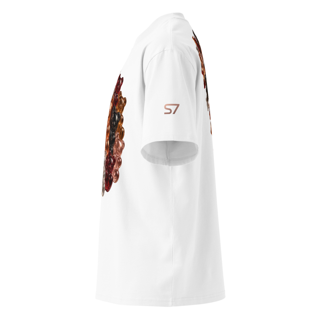 S7 GUMMY CONSTELLATION — 3D Graphic T-Shirt side view white