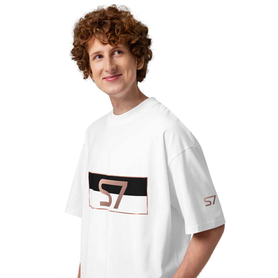 S7 Monaco Noir &amp; White Organic Oversized T-Shirt