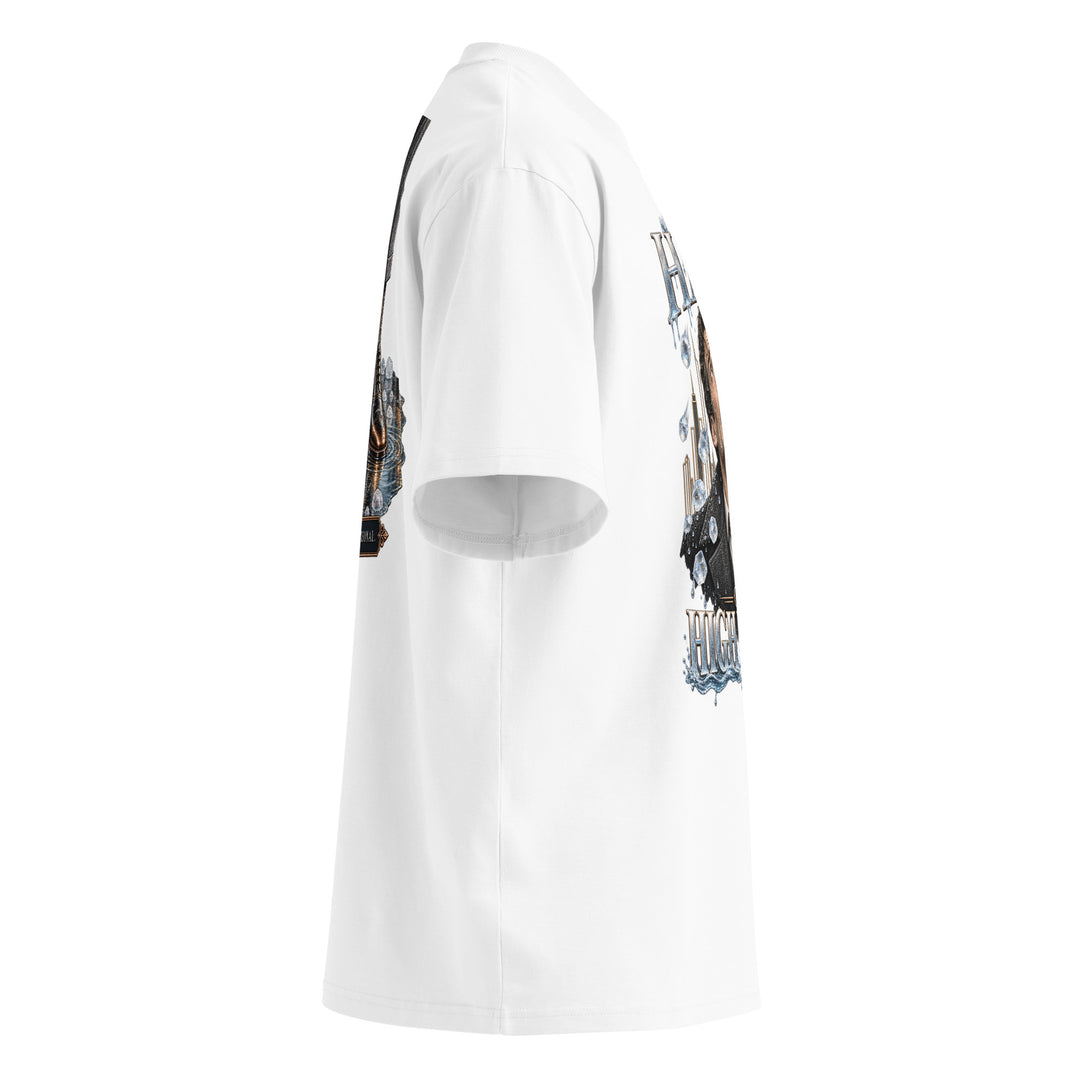 HAIL OR HIGH WATER Big City T-Shirt | S7
side view right white