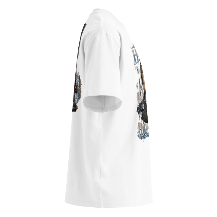 HAIL OR HIGH WATER Big City T-Shirt | S7
side view right white