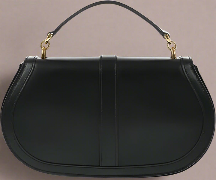 Versace Leather GRECA GODDES Saddle Bag with Golden Detail