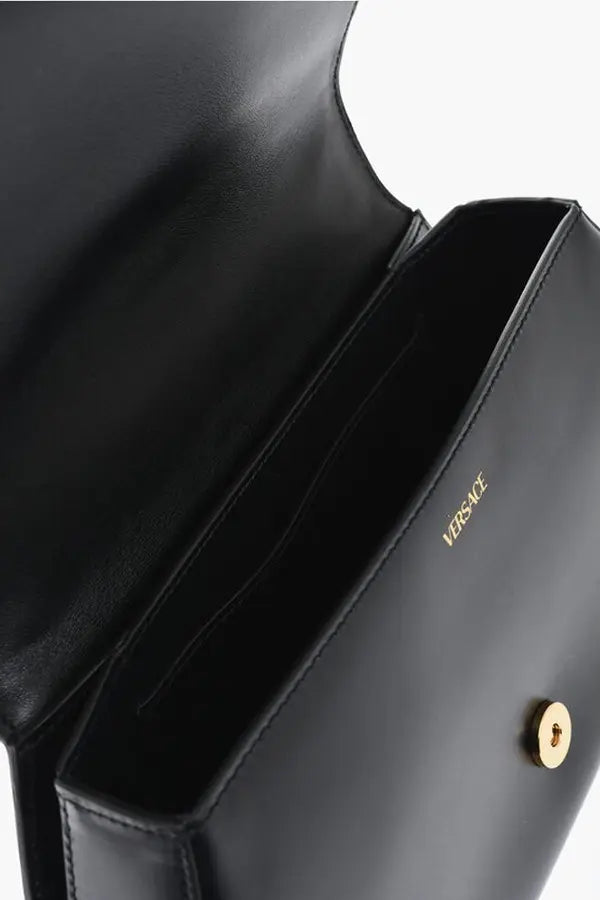 Versace Leather GRECA GODDES Saddle Bag with Golden Detail