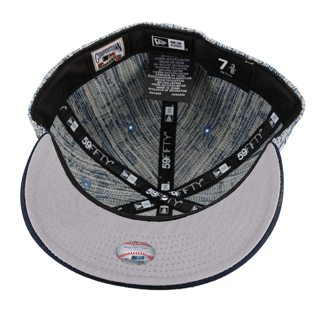 New York Yankees Distressed Denim 50th Season Patch 59Fifty Fitted Hat