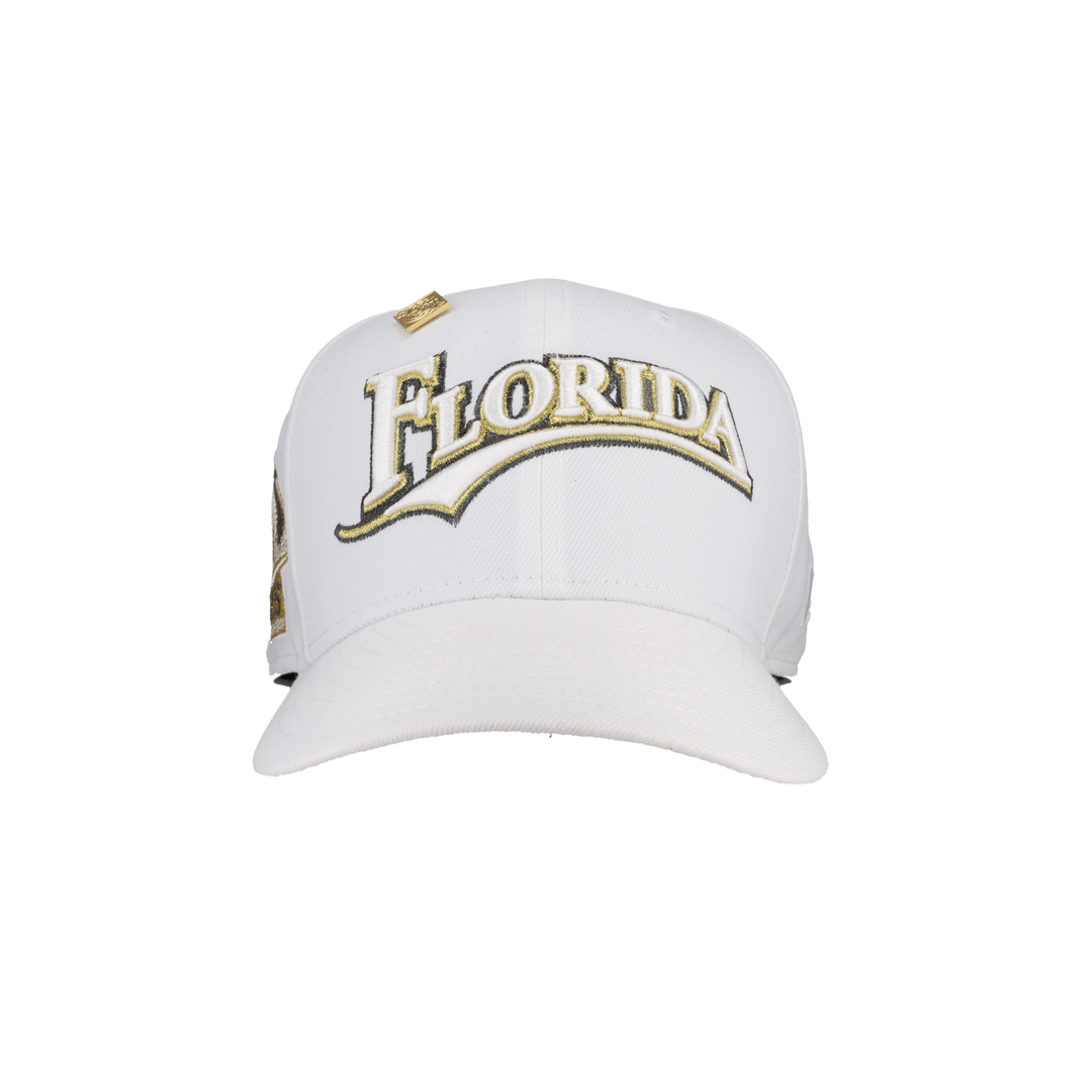 Florida Marlins Pure Royalty Collection 25th Anniversary Patch Fitted Hat