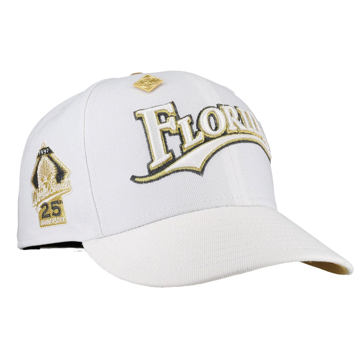 Florida Marlins Pure Royalty Collection 25th Anniversary Patch Fitted Hat