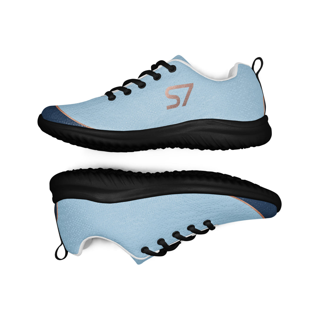 S7 SHELBI Powder Blue &amp; Navy Women’s Athletic Sneakers