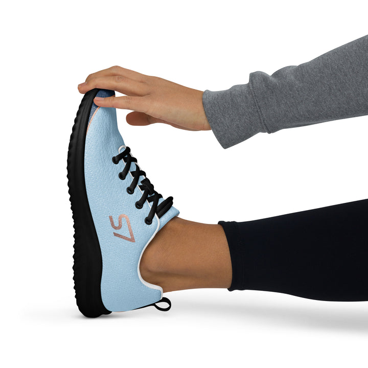 S7 SHELBI Powder Blue &amp; Navy Women’s Athletic Sneakers