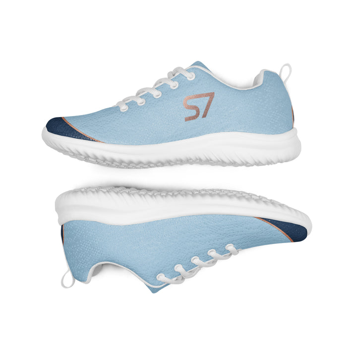 S7 SHELBI Powder Blue &amp; Navy Women’s Athletic Sneakers
