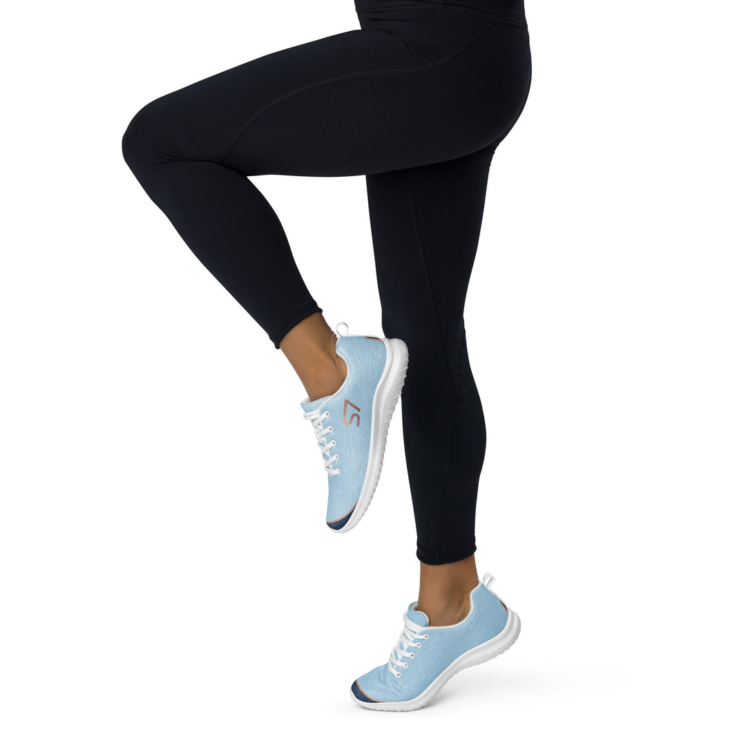 S7 SHELBI Powder Blue &amp; Navy Women’s Athletic Sneakers
