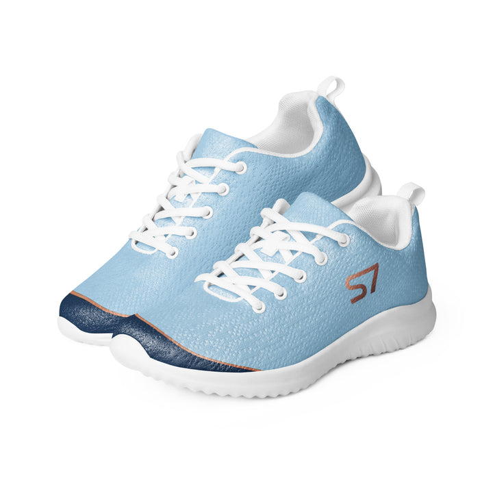 S7 SHELBI Powder Blue &amp; Navy Women’s Athletic Sneakers