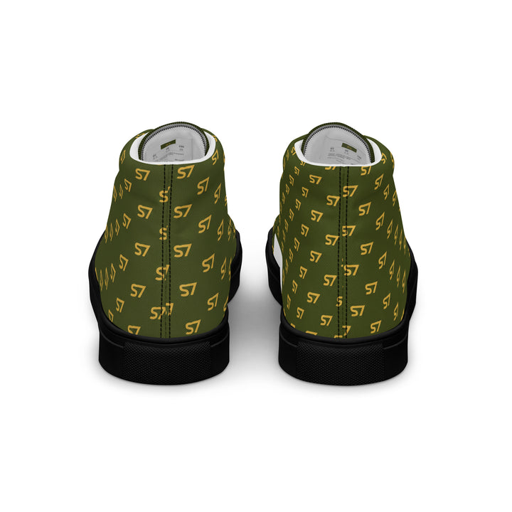 S7 Olive Royale | Women’s Monogram High-Top Canvas Sneakers