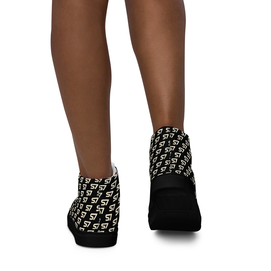 S7 Royale Noir | Women’s Monogram High-Top Sneakers