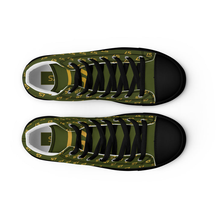 S7 Olive Royale | Women’s Monogram High-Top Canvas Sneakers