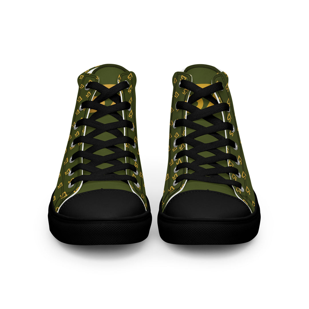 S7 Olive Royale | Women’s Monogram High-Top Canvas Sneakers