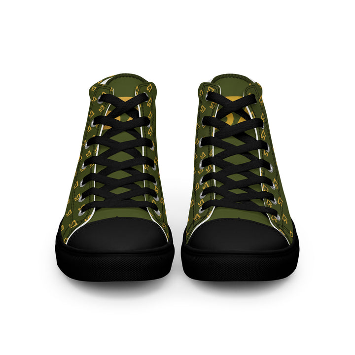 S7 Olive Royale | Women’s Monogram High-Top Canvas Sneakers