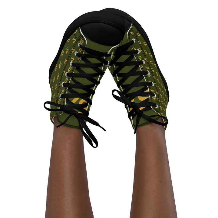 S7 Olive Royale | Women’s Monogram High-Top Canvas Sneakers