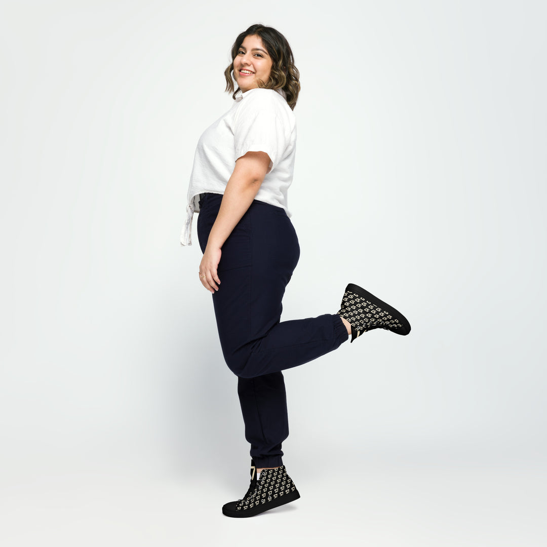 S7 Royale Noir | Women’s Monogram High-Top Sneakers