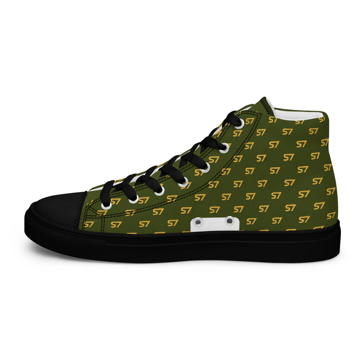S7 Olive Royale | Women’s Monogram High-Top Canvas Sneakers