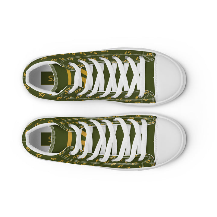 S7 Olive Royale | Women’s Monogram High-Top Canvas Sneakers