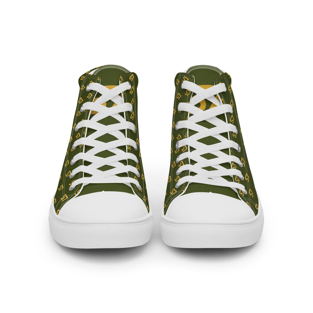 S7 Olive Royale | Women’s Monogram High-Top Canvas Sneakers