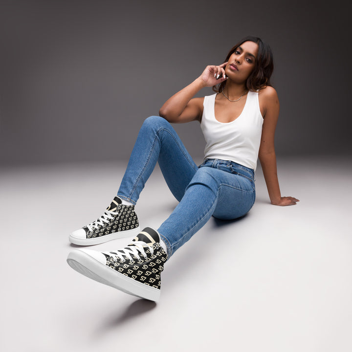 S7 Royale Noir | Women’s Monogram High-Top Sneakers
