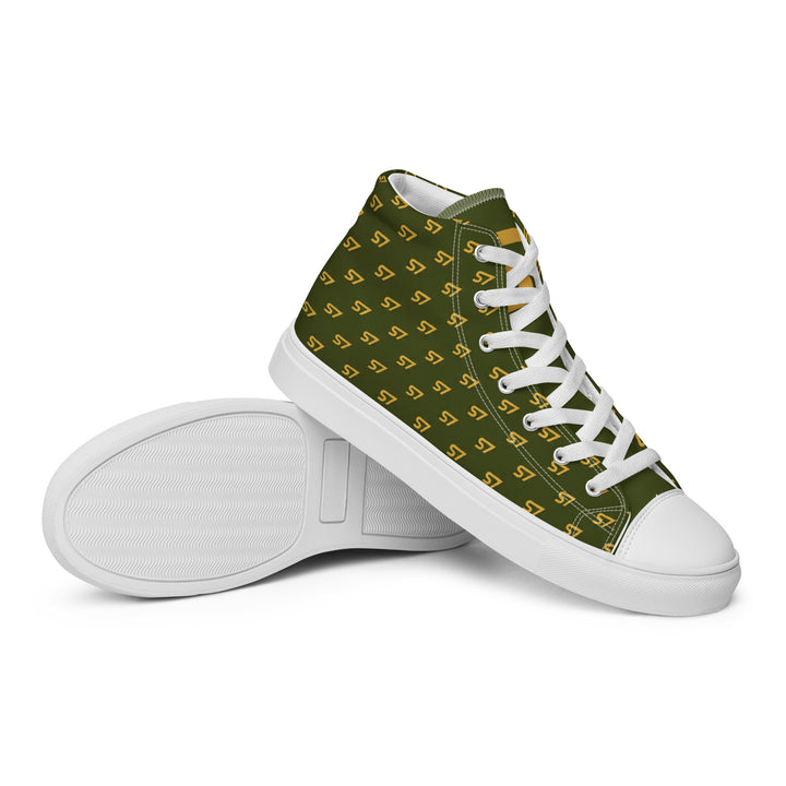 S7 Olive Royale | Women’s Monogram High-Top Canvas Sneakers