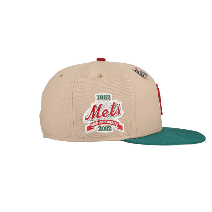 New York Mets 2023 Christmas Collection 40th Anniversary Patch Fitted Hat
