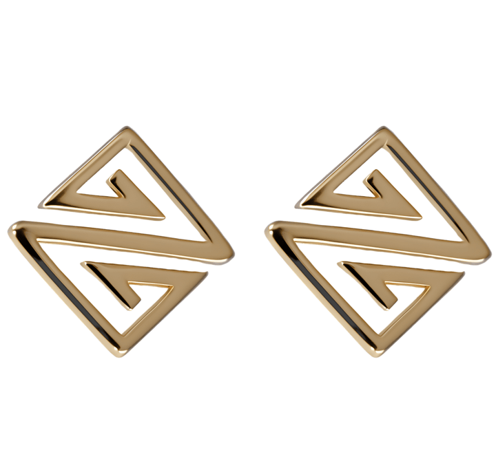 Z Earrings - Gold Plated - Silver Plated - Made in Brazil