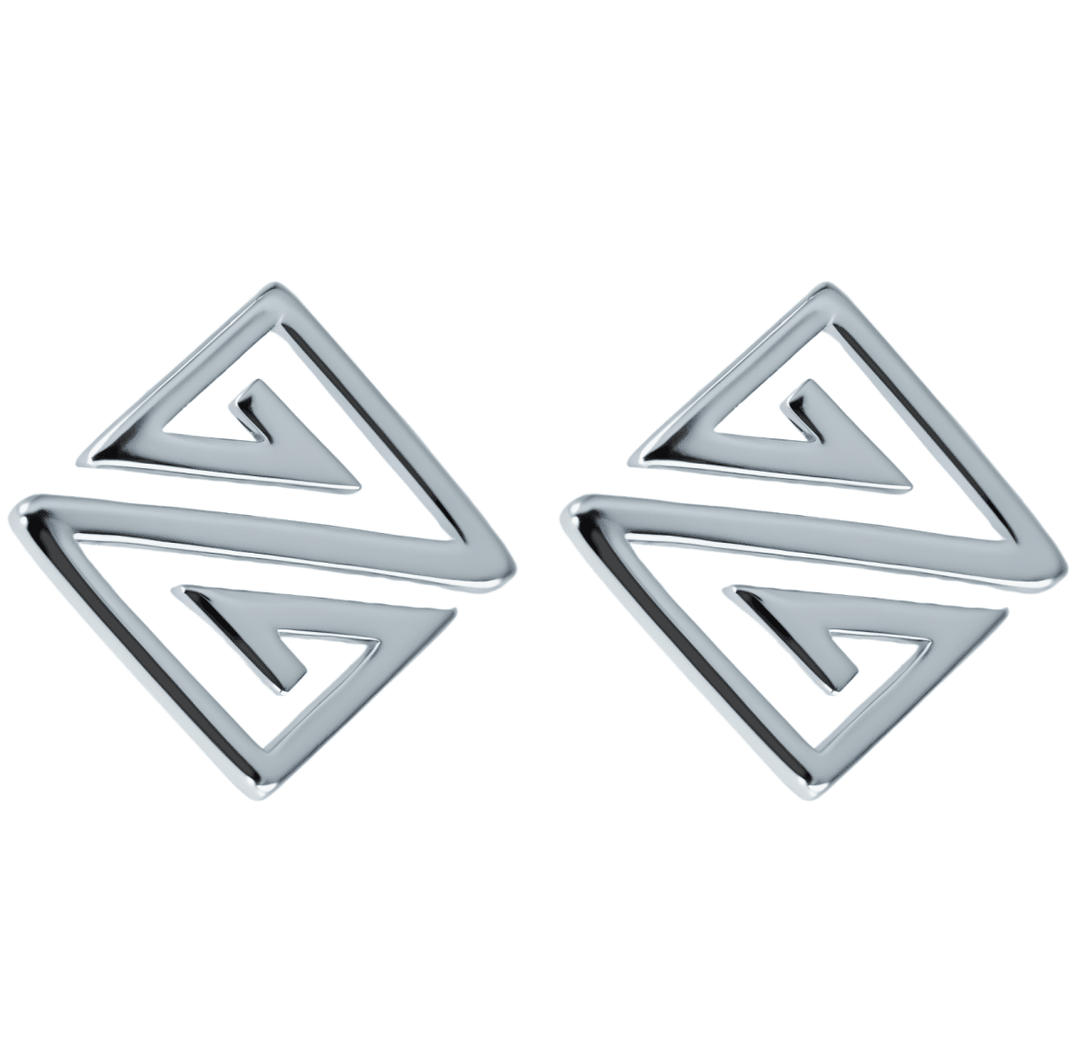 Z Earrings - Gold Plated - Silver Plated - Made in Brazil