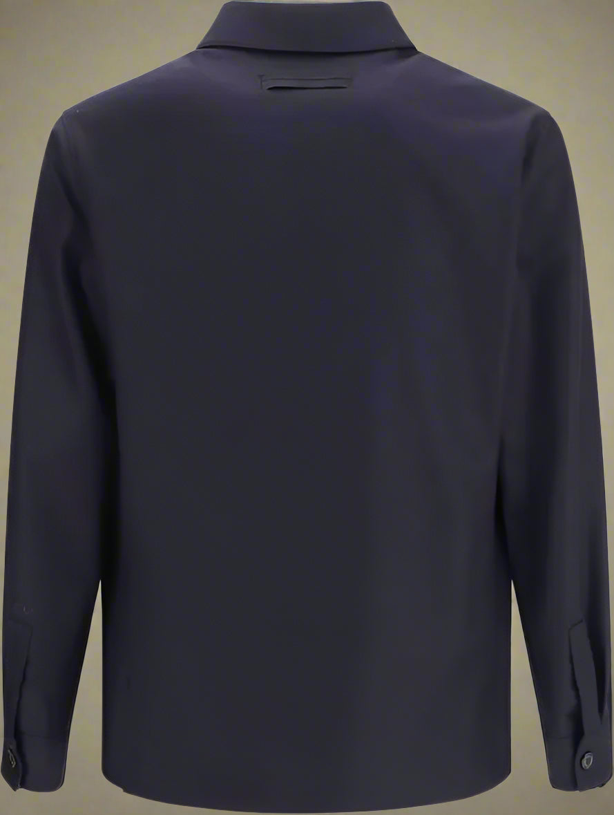 Navy blue jacket on a white background